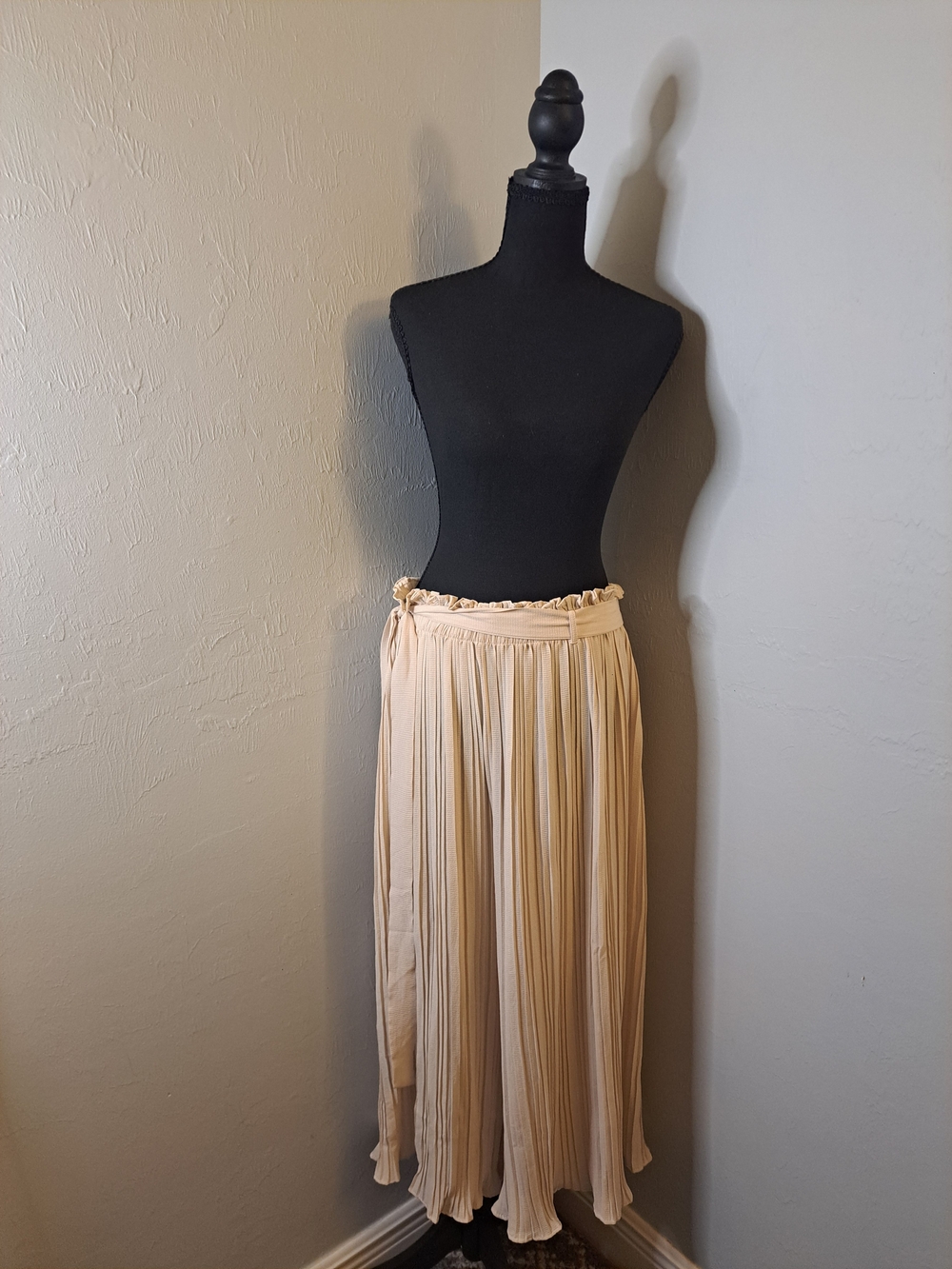 Alice Blue Pleated Pants in Cream